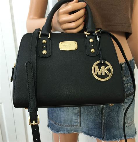 michael michael kors hamilton saffiano leather satchel 298.00|Michael Kors saffiano bag black.